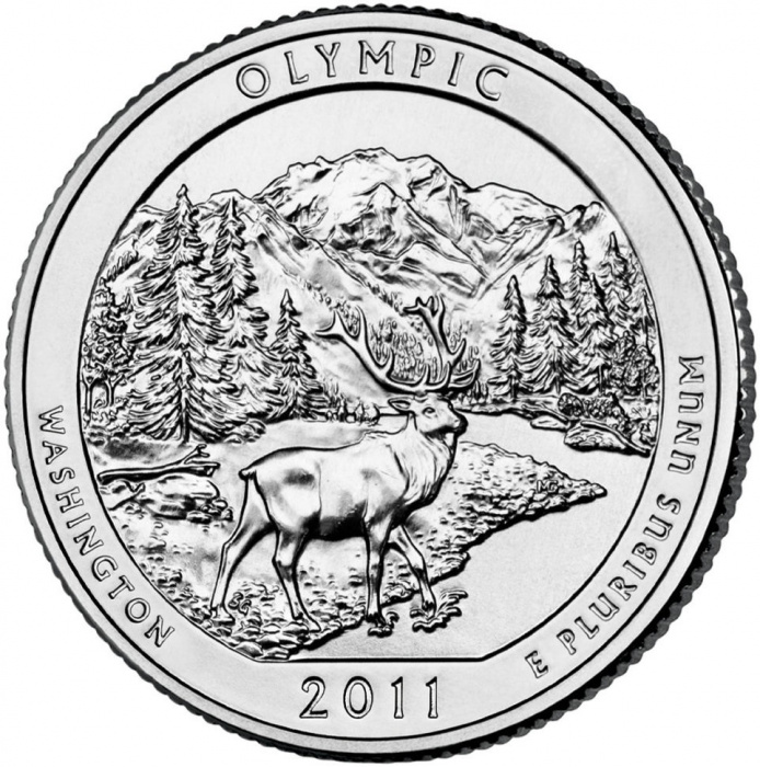 (008p) Монета США 2011 год 25 центов &quot;Олимпик&quot;  Медь-Никель  UNC